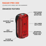 LEZYNE Luz Trasera Radar Pro 300